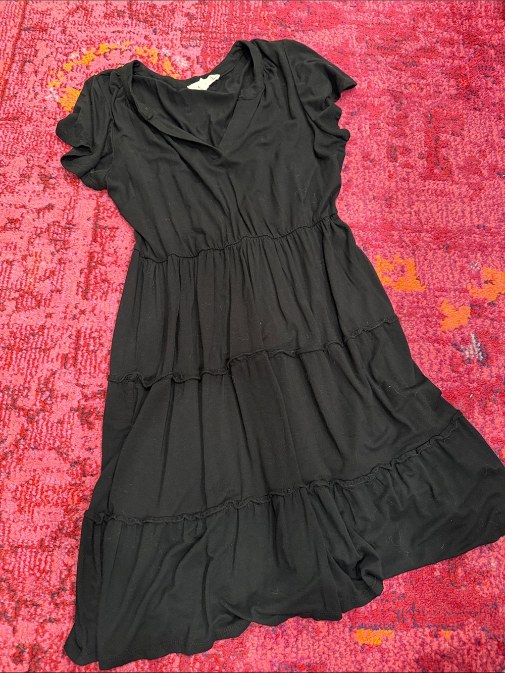 Lucky Brand Tiered Short Sleeve Women's Dress